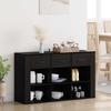 Sideboard in Black Oak Look 100 x 30 x 59.5 cm Engineered Wood
