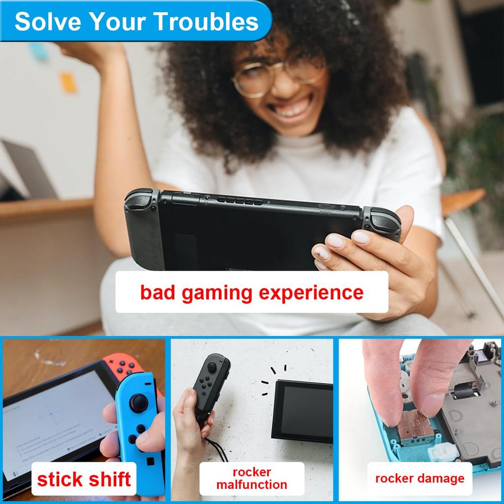 ZHUROUPU Hall Effect Joystick Replacement for Switch Compatible with Switch 3D Driftless Analog Joystick for Nintendo Joystick Thumb Stick Replacement