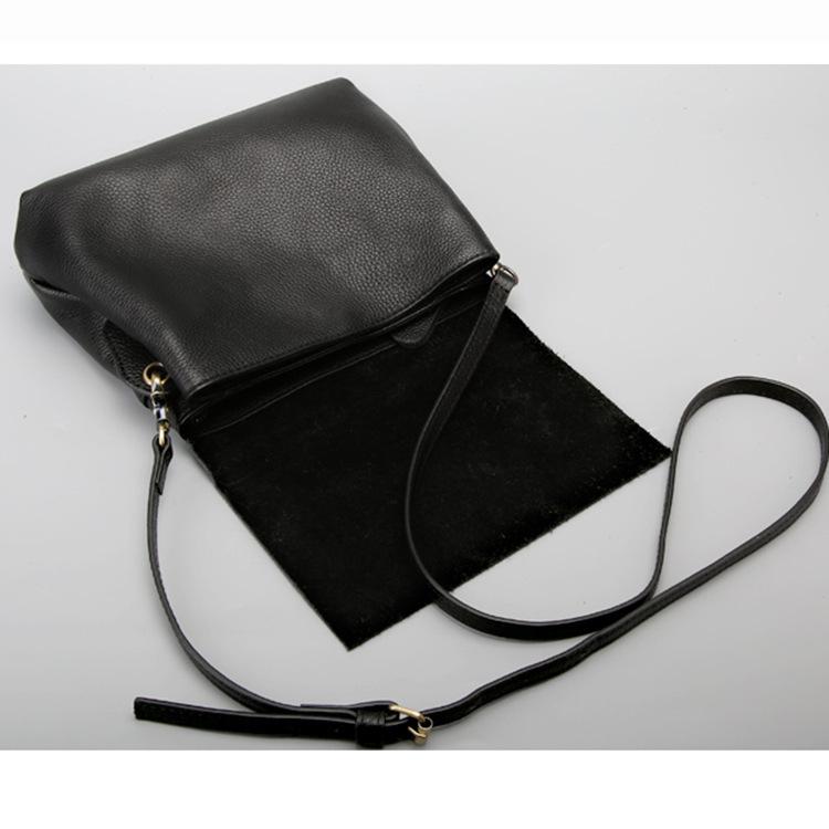 New Leather Minimalist Women's Shoulder Bag, Fashionable and Versatile, Casual Street Cowhide Crossbody Small Square Bag