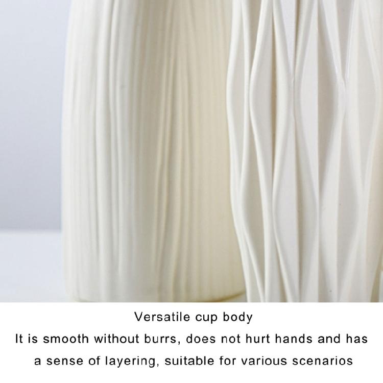 6PCS Elegant Plastic Flower Holder Vases With Subtle Texture Small Storage Bottle For Home Decoration