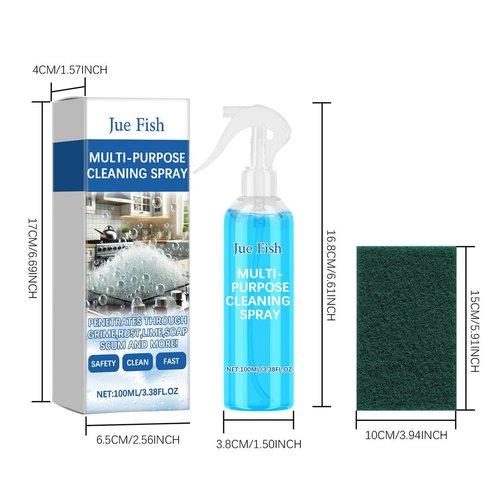 Jue-fish Kitchen Grease Foam Cleaner Stain Remover Multi-Purpose Dirt Oil Cleaning Bubble Spray For Grills Ovens Foam Washing Tools