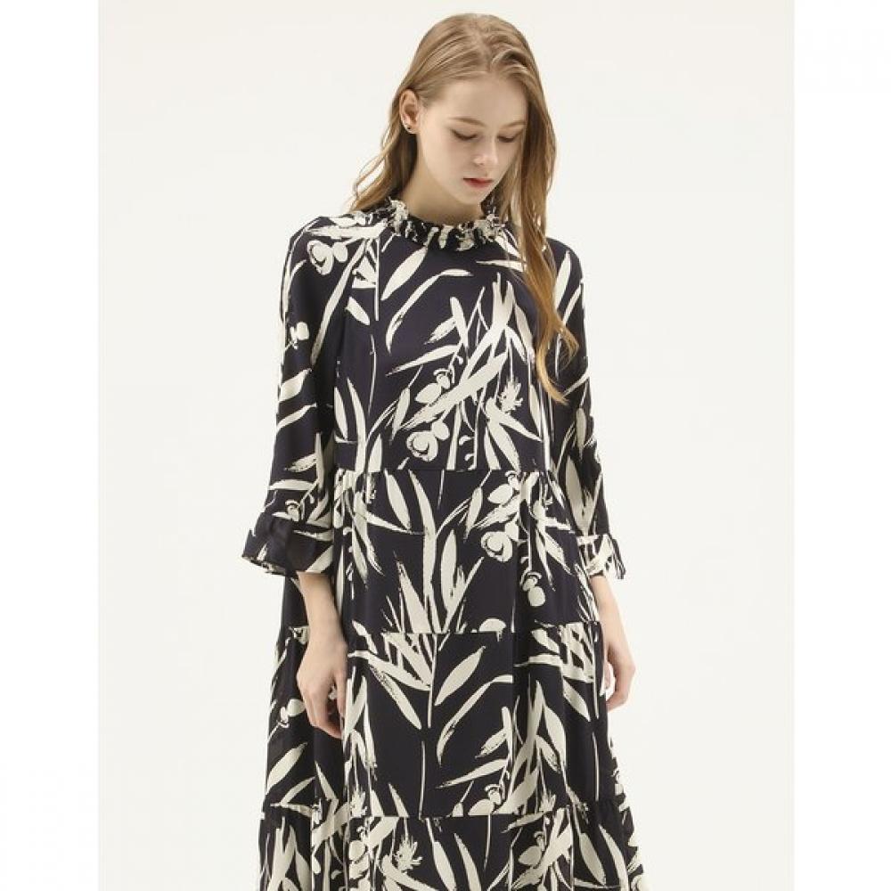 SON JUNG WAN Floral Print Shirring Dress Zop6161020