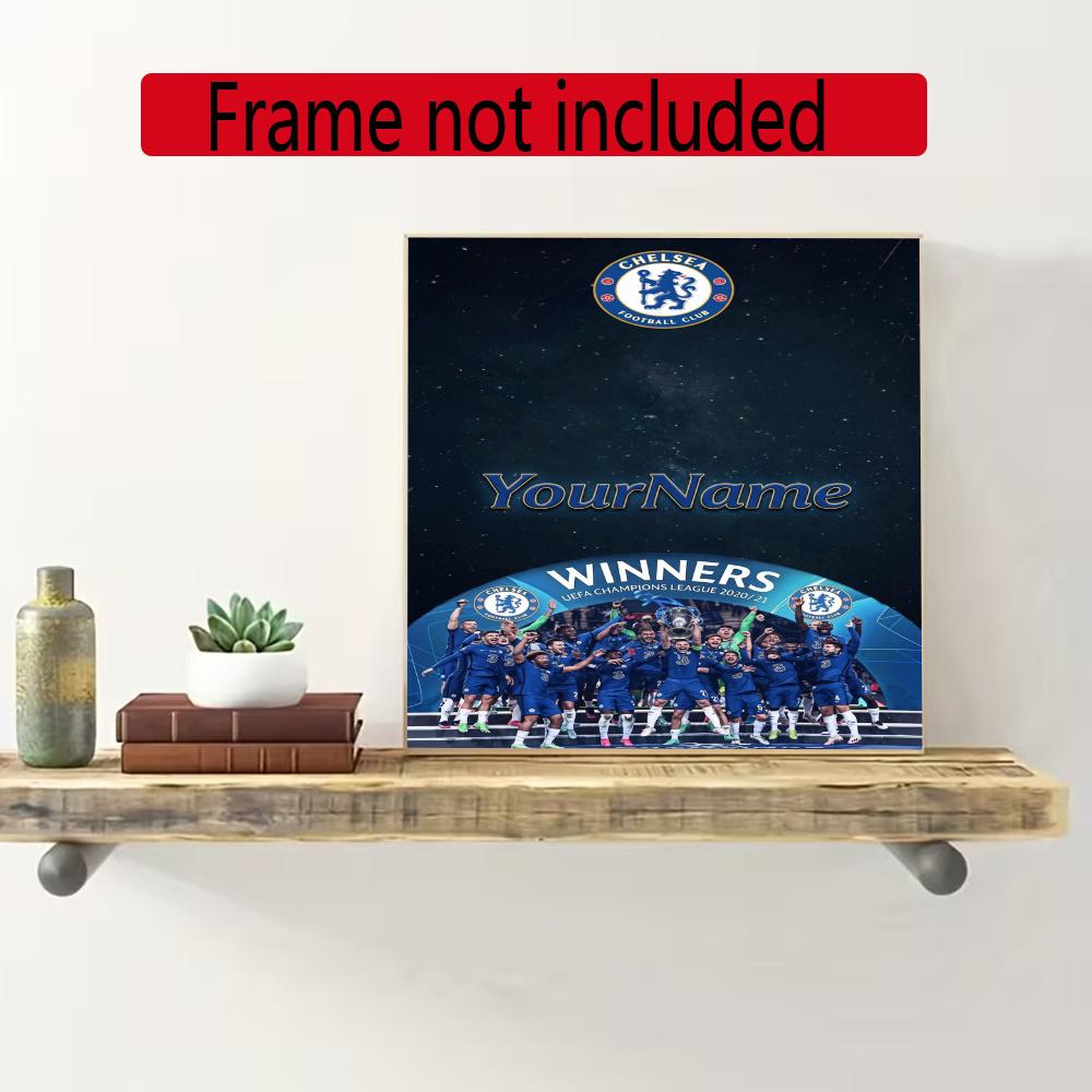 Chelsea Fc Personalized Text Diamond Painting Round Diamond Mosaic Rhinestones Diamond Embroidery Craft Kit Wall Decor Without Frame