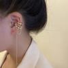 New Fashion Double Chain Pendientes Tassel Earrings Ear Clip for Women Girl Long Cuff Earring No Pierced Bohemia Gift Trend