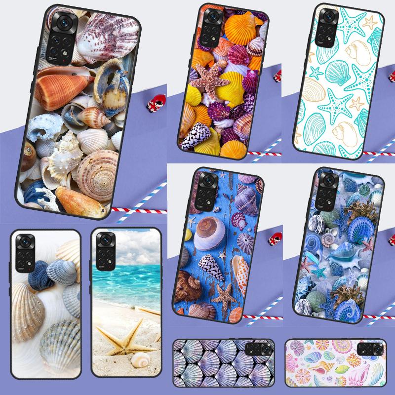 Sea Shells Cover For Xiaomi Redmi Note 14 Pro 13 12 11 9 10 9S 10S 11S 12S Redmi 10C 12C 13C 14C Case