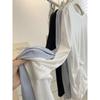 Irregular Long Sleeved Women's T-shirt Summer Comfortable Sunscreen Clothing Solid Color Slightly Transparent Ladies Top Clothing