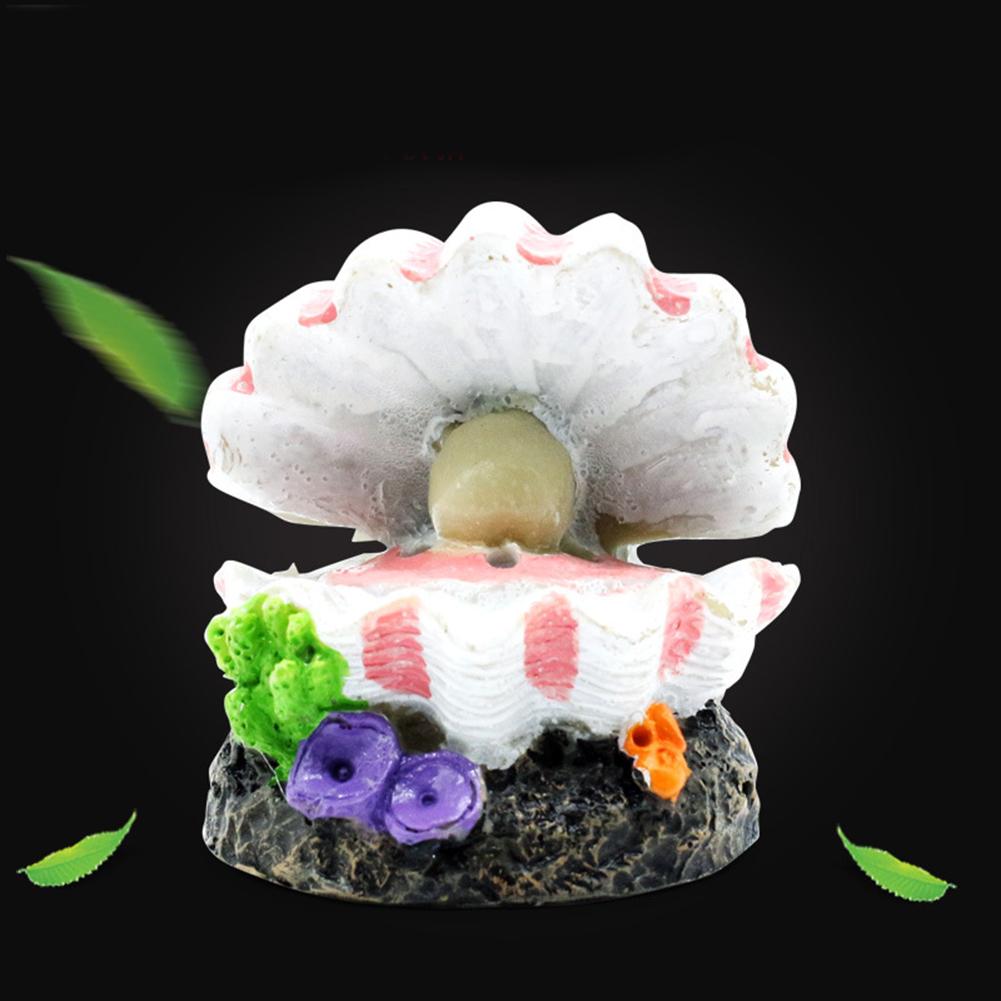 Artificial Resin Decoration Ornaments Pearl Shell Oxygen Pump Air Bubble Stone Fish Tank Aquarium Accessories