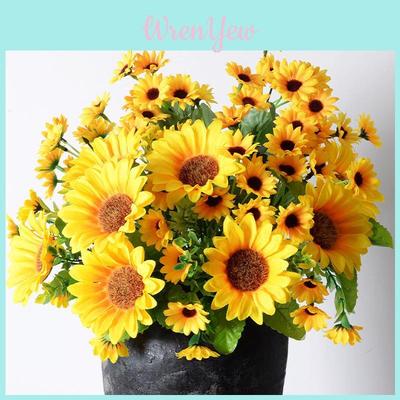 Sunflower Artificial Flowers For Home Decor And Photography Props With Silk Material