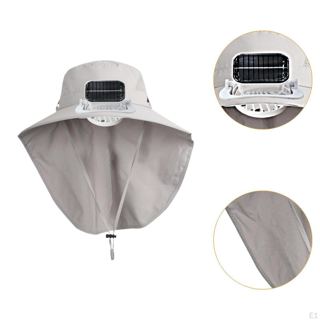 Children Outdoor Hat with Solar Fan Cooling Multifunctional Rechargeable for Sport Golf Hiking