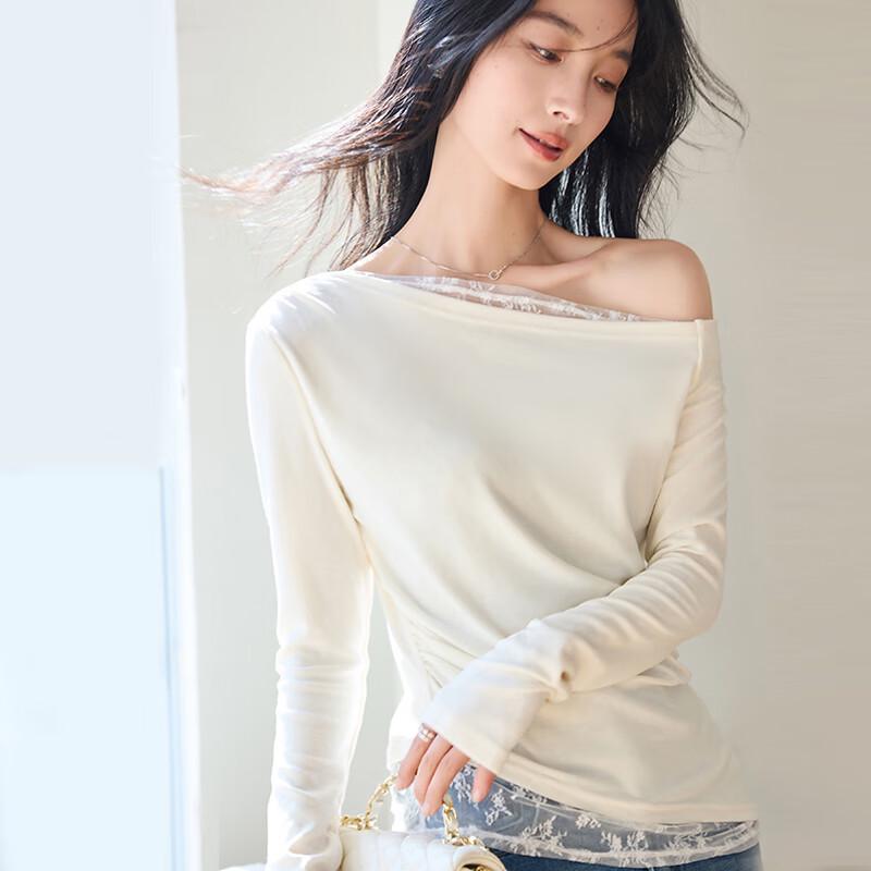 VICTORIA&VERA Moonlight Ballet Off-Shoulder Lace Top