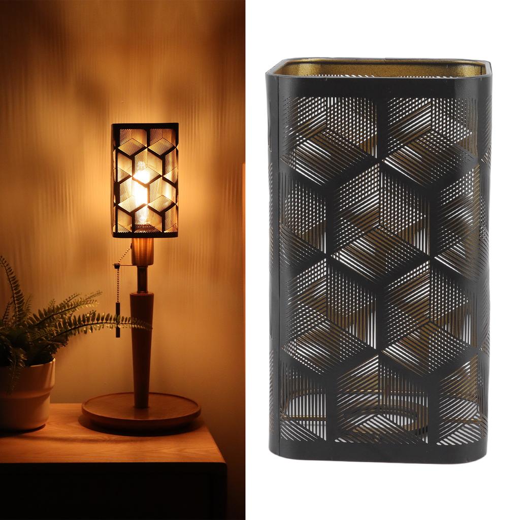 Iron Lampshade Modern Decorative Hollow Metal Lamp Shade Cover for E27 E26 Bulb Bedroom
