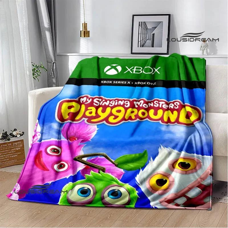 Game My Singing Monsters printed blanket Flange Warm blanket picnic blanket Soft and comfortable blanket Birthday Gift