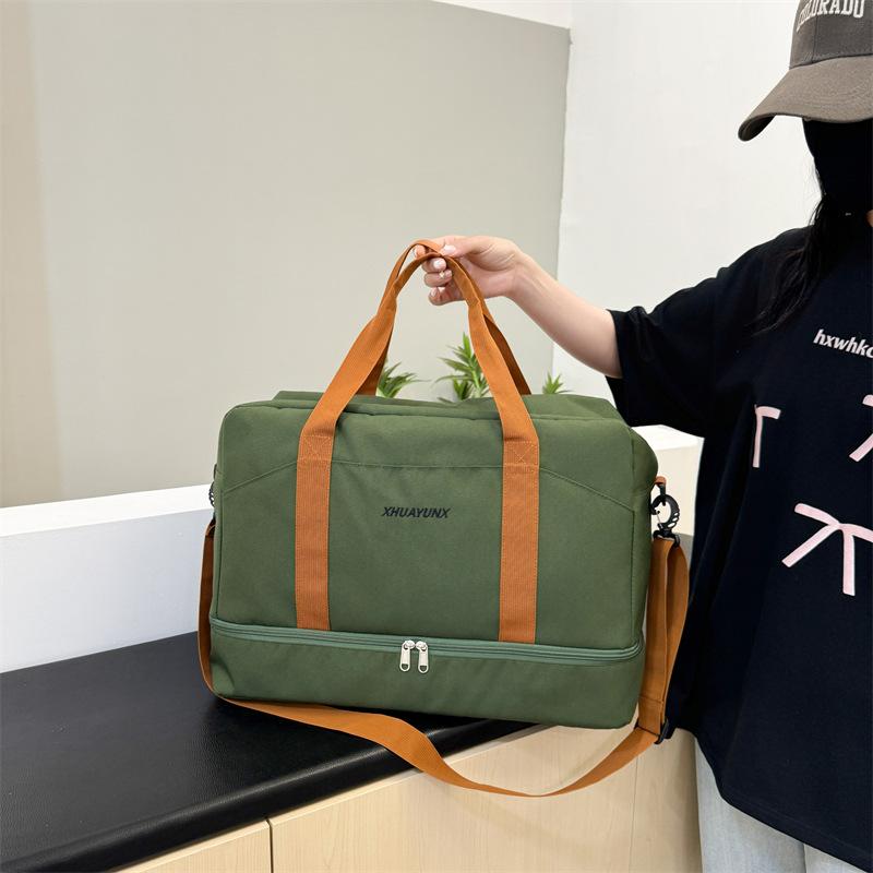 Large Capacity Independent Shoe Compartment Swimming Fitness Bag Diagonal Span Dry and Wet Separation Yoga Bag Travel Storage Luggage Travel Bag