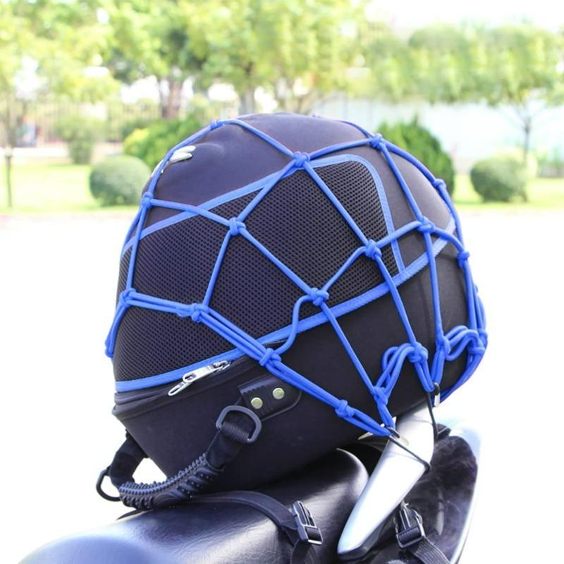Elastic Motorcycle Luggage Net - Helmet/Tank/Pocket Fixing, 30cm/40cm Sizes, Bike Cargo Rope Strap
