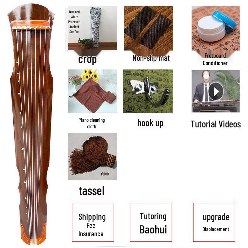 Handmade Tongmu Guqin Fuxi-style Seven-Stringed Instrument for Beginners