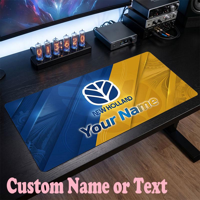 New Holland Customized Name Text Mouse Pad, Large Desk Mouse Mat Personalized Home Office Present