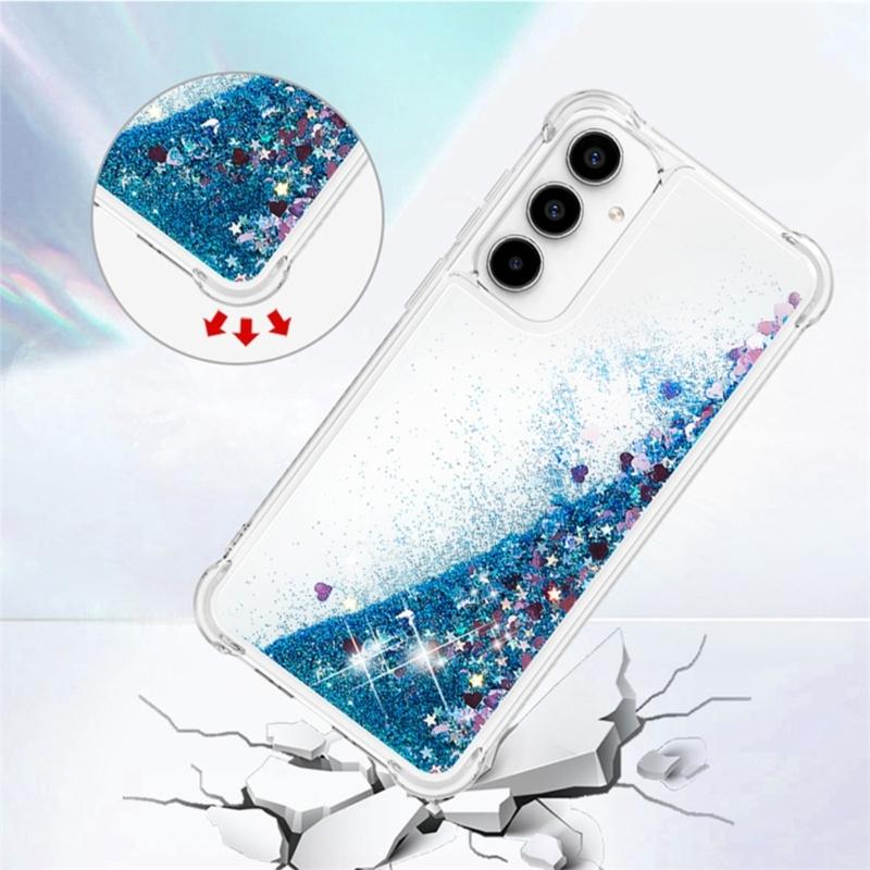 Phone Protective Shell Glittering Liquid Case for A53/A56 Scratchproof Housing Cover Phone Protector Case Shockproof