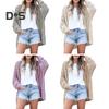 Women Knitted Coat Hollow Out Loose Long Sleeve Pure Color Knitwear Cardigan Mid Length Loose Elastic Spring Autumn Jacket