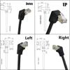 Right Angle 8Pin Screw Panel RJ45 Cable Panel Mount Extension Cable Ethernet LAN Cord Network Wire