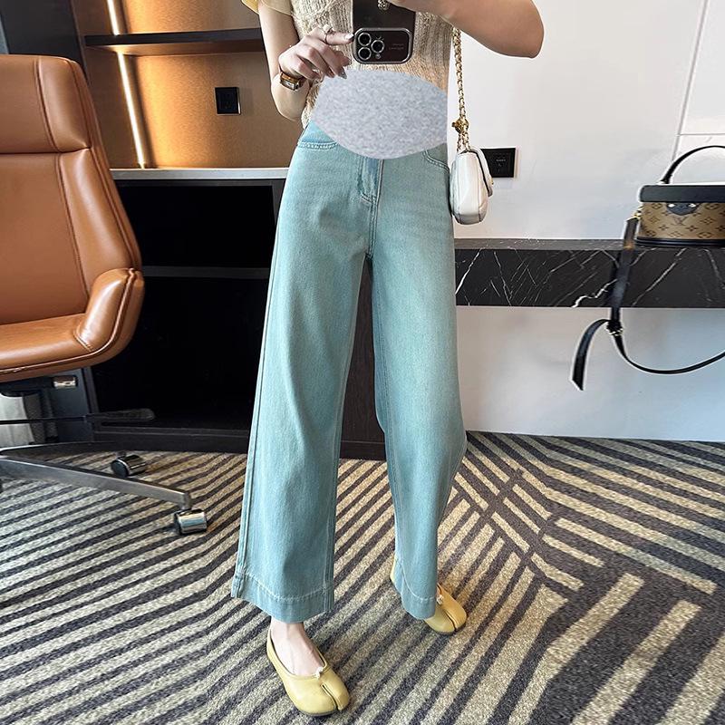 

2025 High-Quality Maternity Wide-Leg Jeans - High-Stretch for Spring & Autumn XL