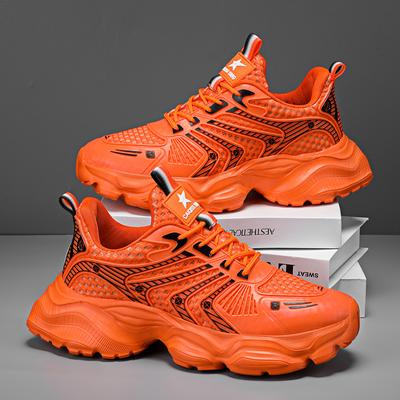 Men Summer Sports Sneakers Breathable Comfortable LaceUp Fashion Men's Outdoor Running Design, Fashionable Lace Style, Versatile Trendy