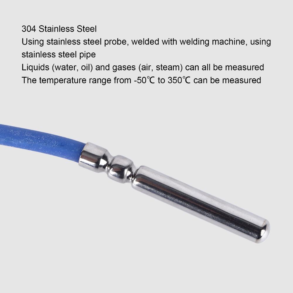 Stainless Steel PT100 Temperature Sensor PTFE Wire Thermistor Probe  Liquid Temperature Measurement