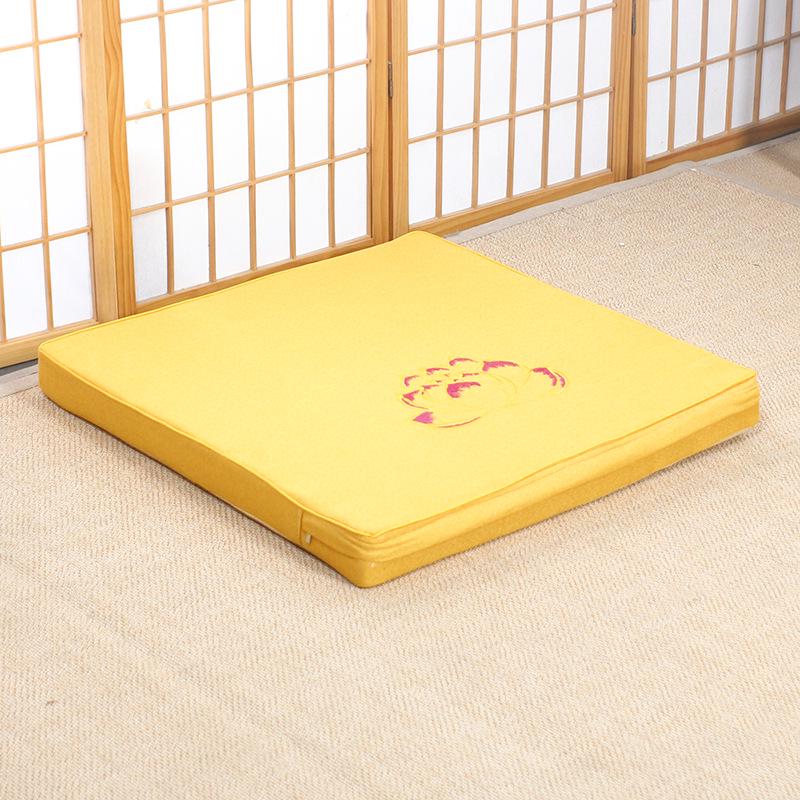 Thickened Meditation & Prostration Zafu Cushion: Removable, Washable Kneeling Mat