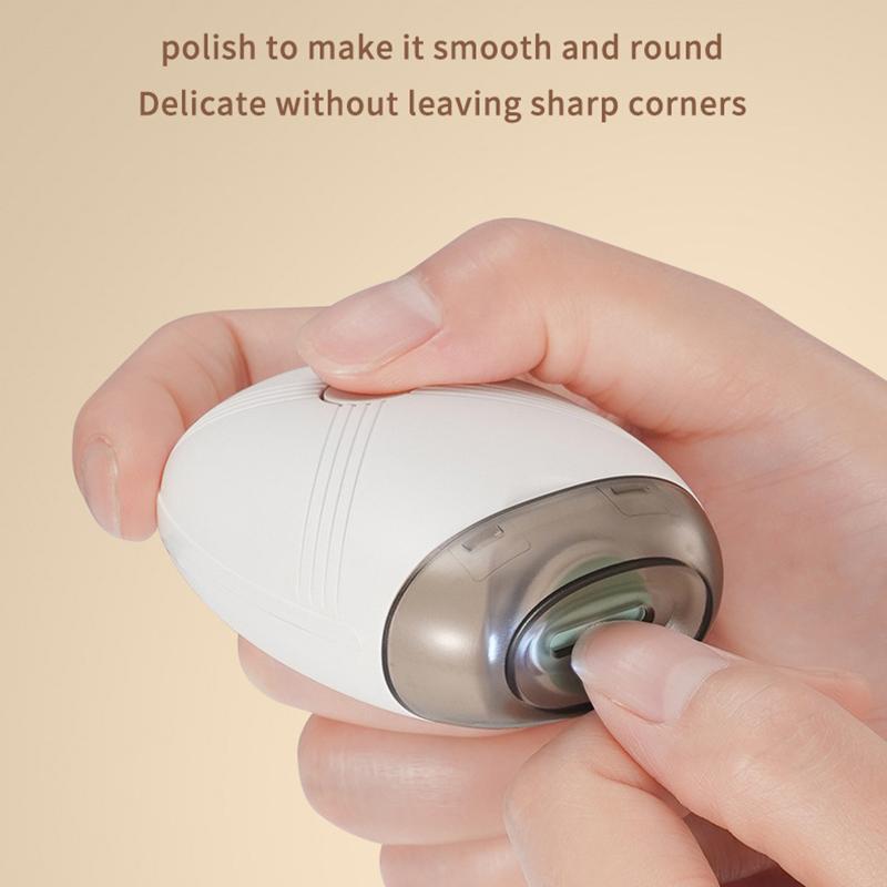 Electric Nail Filer Rechargeable Fingernail Polisher With Light Automatic Electric Nail Clipper For Nail Care And Polishing