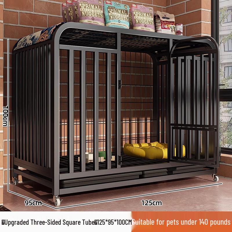 Large Pet Cage: Multi-Sized Dog & Cat Enclosure with Toilet Space