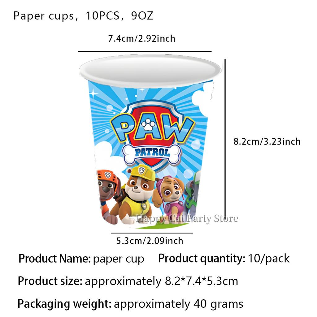 Birthday Paw Patrol Plates and Glasses Paw Patrol Birthday Decoration Skye Napkins Cups Baby Shower Kids Party Favors Supplies