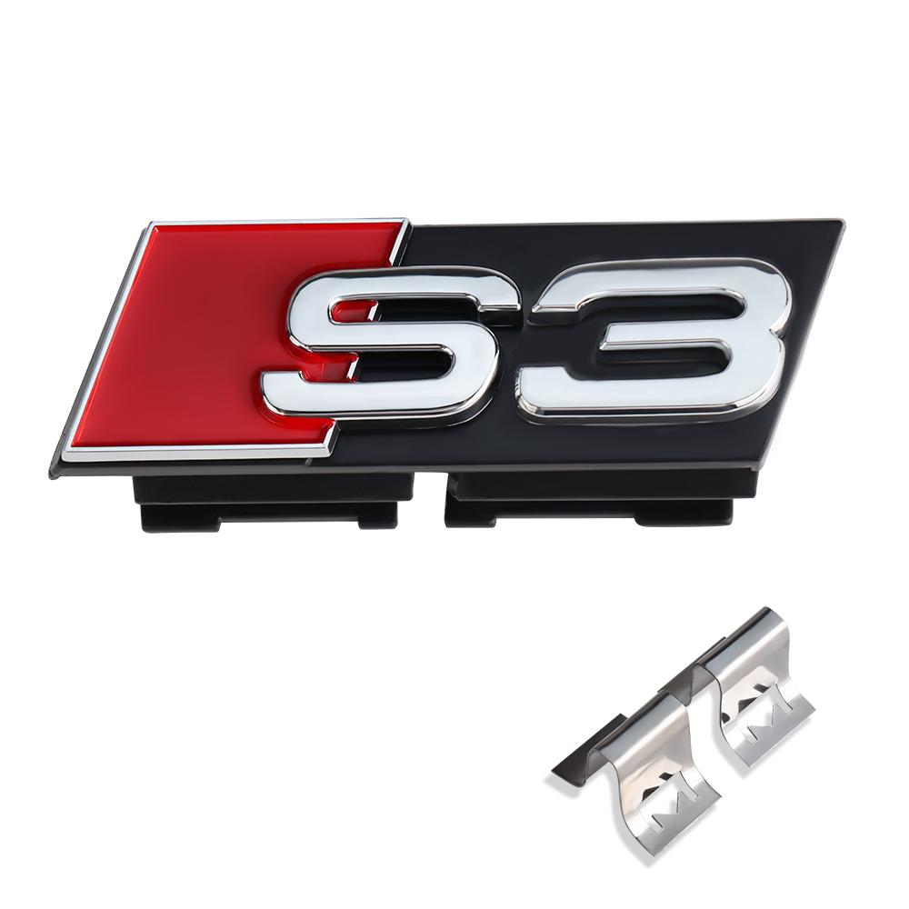 1 Stück ABS-Kunststoff Auto Zubehör Emblem Kühlergrill Motorhaube Abzeichen Kühlergrill Schnalle Für Audi S3 S4 S5 S6 S7 Auto Styling Zubehör Aufkleber