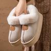 2025 new winter thick-soled cotton slippers non-slip, breathable and warm home fluffy slippers snow boots cotton shoes