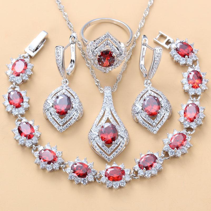 

Высококачественные модные аксессуары 925 пробы из серебра 9 цветов, наборы украшений, женский браслет, серьги и ожерелье с мистическим радугой и цирконием 8