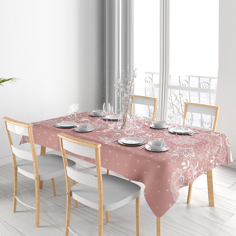 Waterproof Tablecloth Vintage Floral Pattern Washable Rectangle Table Cover Home Decor Party Wedding Table Linens