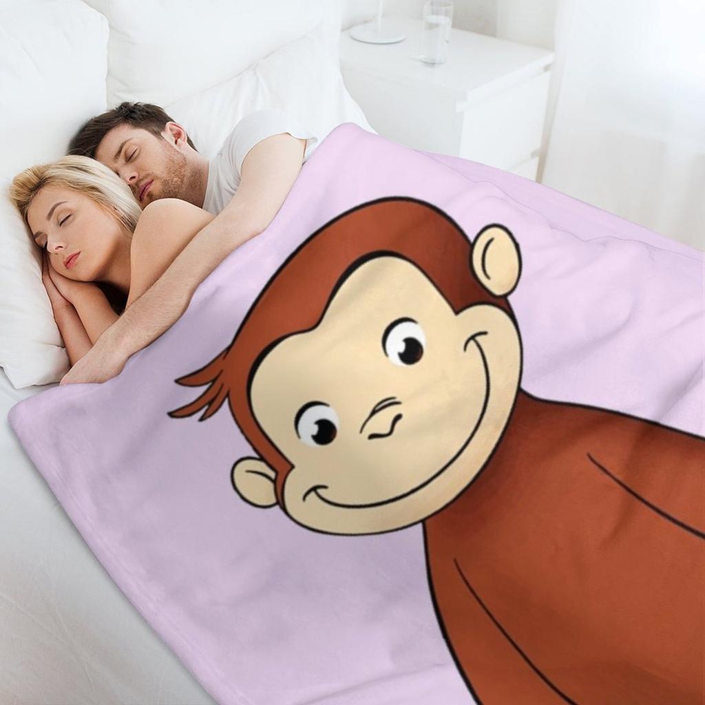monkey curious george Throw Blanket Single Sofa Quilt Vintage Sofas Blankets