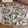 Light luxury retro silk silk scarf women's new autumn and winter warm silk wool square scarf versatile high-end silk wool shawl