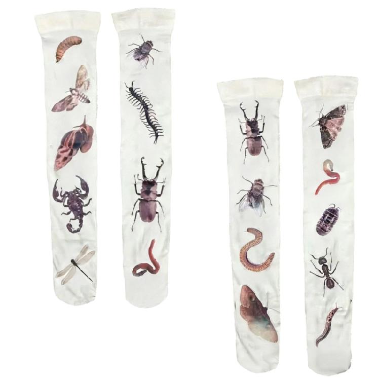 Quirky 3D Printed Insect Pattern Knee Length Socks for Unisex Adults Funny Long Calf Stockings Christmas Holiday Gift