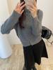 Women's Winter Japanese Style Loose Double-Breasted Knit Cardigan
