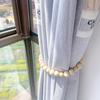 2pcs Curtain Cord Knot With Wood Beads Curtain Tie Backs Bandage Rope Decorative For Curtain Supplies
