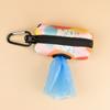 Colorful Print Dog Poop Bag Dispenser Hangable with Buckle Waste Bag Organizer Zipper Garbage Bags Dispenser Pet Supplies
