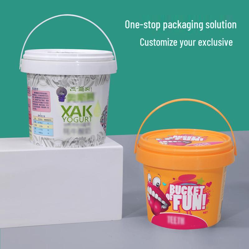 1L White Round PP Plastic Multi-Purpose Bucket