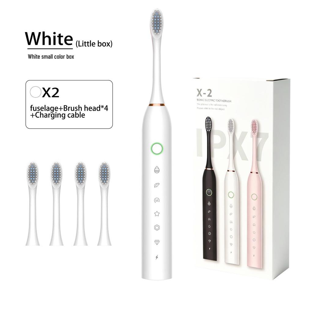 Enhanced Rechargeable Electric Toothbrush: Six-Speed Adult Couple Set with Travel-Friendly Soft Bristle Design