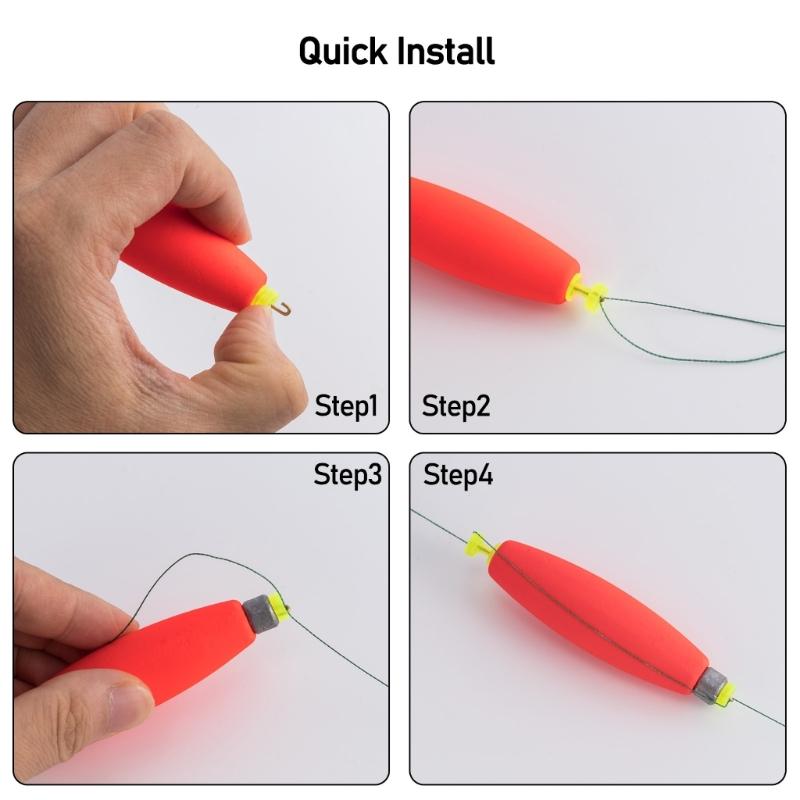 12Pcs Weighted Floats for Fishing Bobbers Fishing Foam Bobbers Fishing Corks Pegs Fishing Bobbers with Pipe Plugs