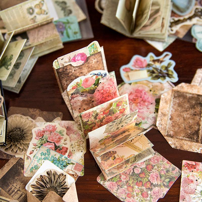 31Pcs Tiny Mini Journal Decor Material Pack Vintage DIY Scrapbook Craft Supplies for Gift