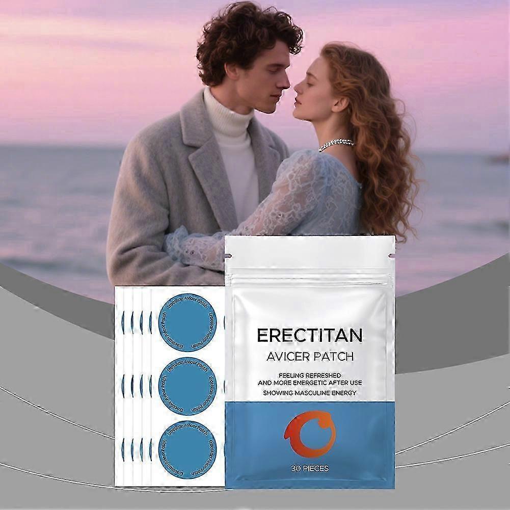 Erectin Function Support Patch for Men, Stamina & Energy Stickers, Gentle Formula, Daily Body Patch to Boost Endurance & Vitality