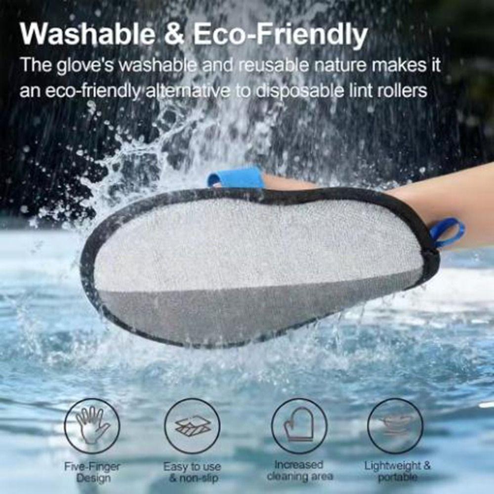 Cloth Pet Hair Removal Glove Hangable with Massage Function 5-Finger Grooming Cleaner Reusable Electrostatic Cleaner Car Seat
