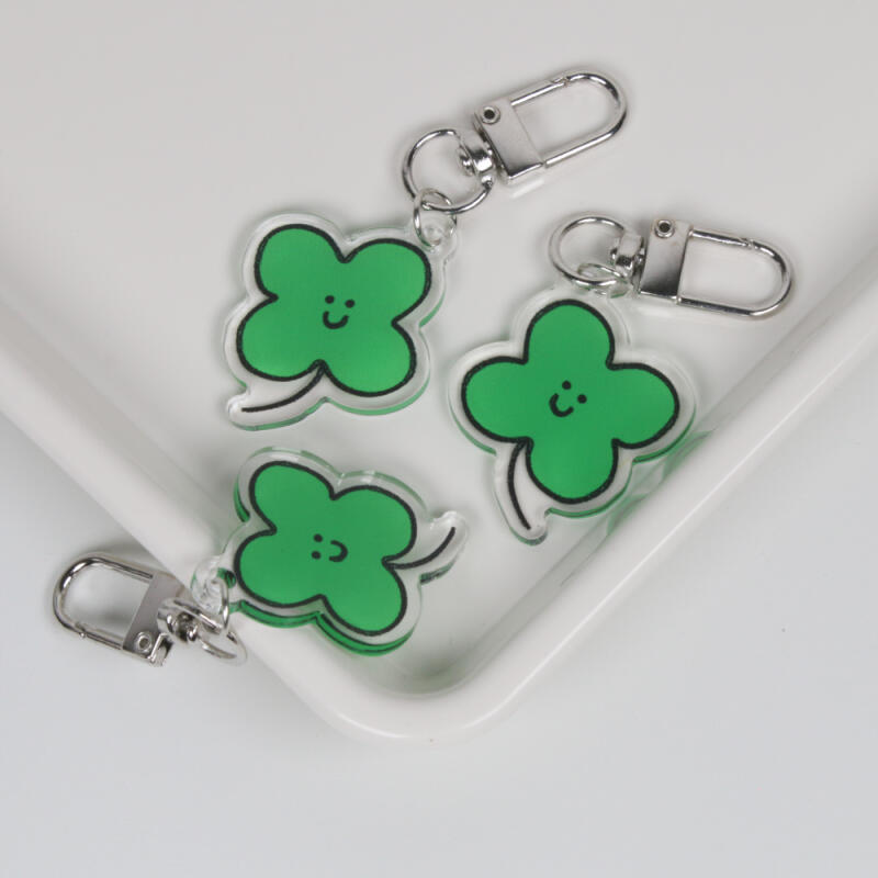 Four-leaf Clover Keychain Lucky Key Holder Birthday Gift Birthday Present