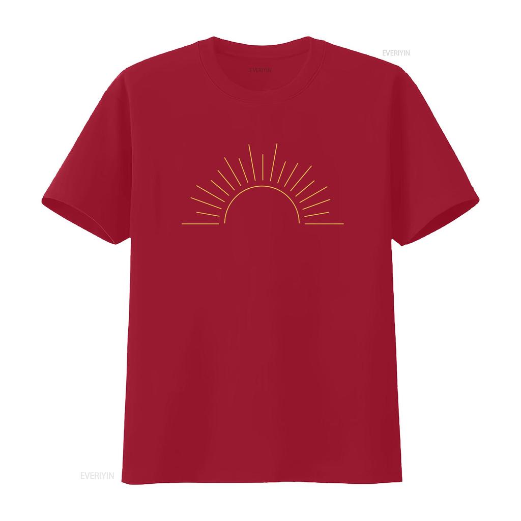 Tričko SunseT Sluneční Světlo Sluneční Paprsky Boho Barvené v Kusu Nadměrné Buď Světlo Vintage Vyprané Měkké Pohodlné Grafické Ležérní