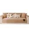 new cartoon teddy fleece sofa cushion autumn and winter fixed non-slip seat cushion thickened plush cover cloth