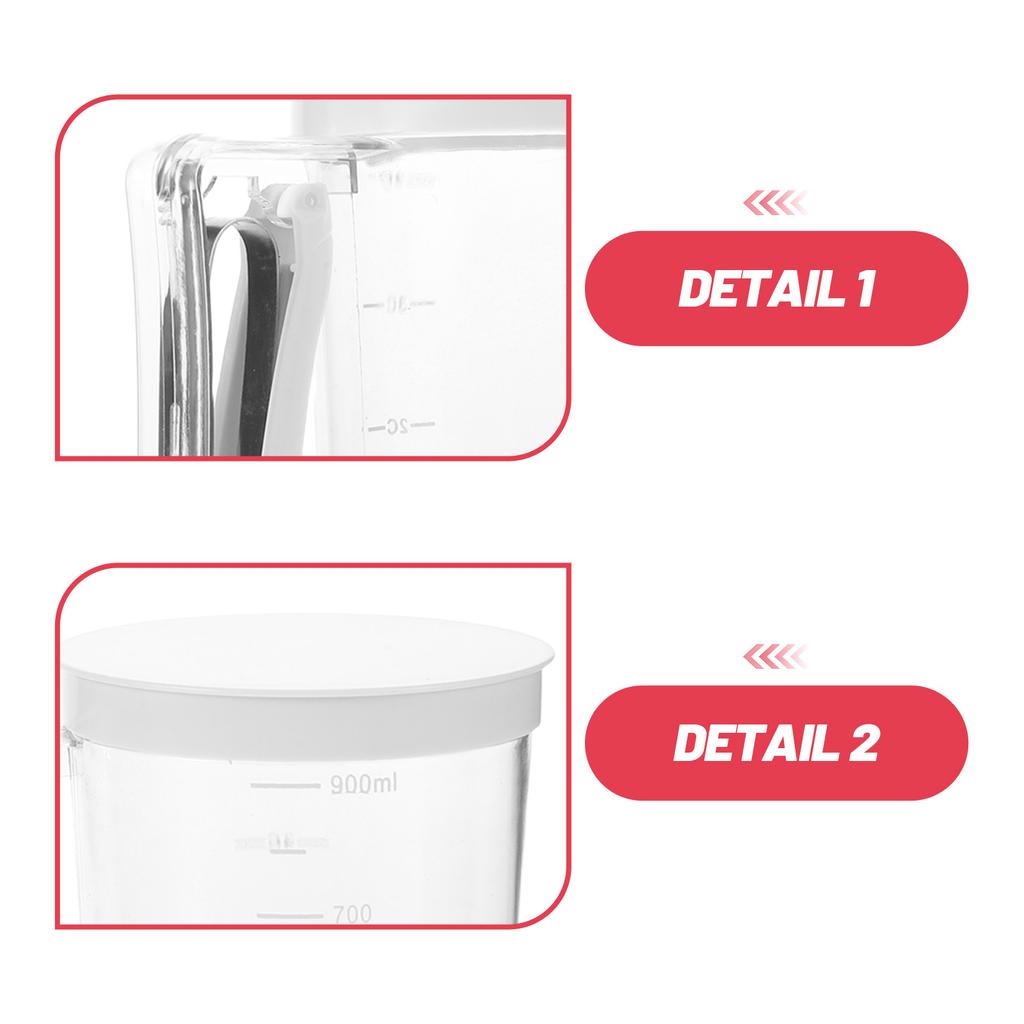 4-Cup Batter Mixing Jug Dispenser with Squeeze Handle Portion Control Non-Drip Pouring for Pancakes Waffles Cupcakes Crepes Mini
